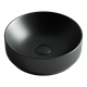 CERAMICA NOVA Умывальник чаша накладная круглая (цвет Чёрный Матовый) Element 355*355*125мм - фото 140351