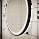 SANCOS Зеркало для ванной комнаты  Dames D650 с подсветкой , ремень из натуральной черной кожи, арт. DA650 - фото 141215