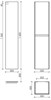 SANCOS Шкаф-пенал Cento подвесной белый глянец, 350х300х1600 мм, , арт. PCN35W - фото 141611