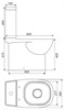 SANITA LUXE QUADRO SL DM SLIM Унитаз-компакт (арматурой с двойным сливом, сиденьем из дюропласта, системой soft close, clip up) - фото 141687