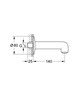 GROHE Излив для ванны BauClassic 140мм. 13258000 GROHE-13258000 - фото 142053