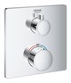 GROHE 24079000 Grohtherm Термостатический смеситель для душа с переключателем на 2 положения верхний-ручной душ, квадратная розетка, хром - фото 143742