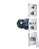 GROHE 24079000 Grohtherm Термостатический смеситель для душа с переключателем на 2 положения верхний-ручной душ, квадратная розетка, хром - фото 143745