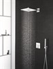 GROHE Верхний душ Rainshower SmartActive Cube 26479LS0 с душевым кронштейном 430 мм, 2 режима струи, белая луна - фото 144663