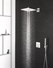 GROHE Верхний душ Rainshower SmartActive Cube 26479LS0 с душевым кронштейном 430 мм, 2 режима струи, белая луна - фото 144665