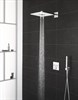 GROHE Верхний душ Rainshower SmartActive Cube 26479LS0 с душевым кронштейном 430 мм, 2 режима струи, белая луна - фото 144673