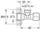 GROHE Вентиль угловой 2201600M - фото 144719