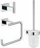 GROHE Набор аксессуаров 3 предмета: Ершик, держатель бумаги, крючок Essentials Cube 40757001 хром - фото 145487