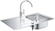 GROHE Мойка и смеситель для мойки K200 45-S 86/50 1.0 31562SD1 - фото 146844