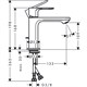 HANSGROHE 72517000 Rebris S смеситель для раковины 110 72517000