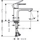 HANSGROHE 72550000 Rebris E смеситель для раковины 80 - фото 147333