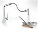 HANSGROHE Смеситель для кухни Hansgrohe Metris сталь 14820800 - фото 149852