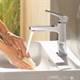 HANSGROHE Смеситель для раковины 110, однорычажный, с рукояткой-петлей, со сливным клапаном Push-Open Metropol Hansgrohe 74507000, хром - фото 149960