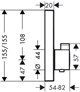 HANSGROHE Термостат с двумя запорными вентилями Hansgrohe ShowerSelect 15763000 - фото 150805