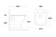 SINTESI Унитаз подвесной безободковый  RINK с крышкой-сиденьем дюрапласт, микролифт - фото 151560