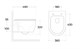 SINTESI Унитаз подвесной безободковый  DANTE с крышкой-сиденьем дюропласт, микролифт - фото 151566