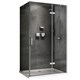 ABBER Душевой уголок  Zart AG08110-S71, размер 110x70 см, двери распашные, стекло 6 мм AG08110-S71 - фото 153219