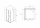 ABBER Душевой уголок  Zart AG08100P-S101, размер 100x100 см, двери складные, стекло 6 мм - фото 153544