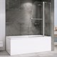 ABBER Шторка на ванну  Ewiges Wasser AG50100, размер 100 см, двери распашные, стекло 6 мм - фото 154604