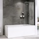 ABBER Шторка на ванну  Ewiges Wasser AG52080B, размер 80 см, двери распашные, стекло 6 мм - фото 154610