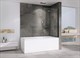 ABBER Шторка на ванну  Immer Offen AG71100B, размер 100 см, двери фиксированные, стекло 6 мм - фото 154623