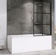 ABBER Шторка на ванну  Immer Offen AG72080B, размер 80 см, двери фиксированные, стекло 6 мм - фото 154625