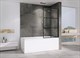 ABBER Шторка на ванну  Immer Offen AG72080B, размер 80 см, двери фиксированные, стекло 6 мм - фото 154626