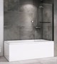 ABBER Шторка на ванну  Ewiges Wasser AG50080B, размер 80 см, двери распашные, стекло 6 мм - фото 154660