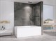 ABBER Шторка на ванну  Ewiges Wasser AG50080B, размер 80 см, двери распашные, стекло 6 мм - фото 154661