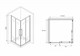 ABBER Душевой уголок  Schwarzer Diamant AG02080BH, размер 80x80 см, двери раздвижные, стекло 6 мм - фото 154670