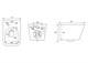 ABBER Унитаз  Rechteck AC1201 подвесной с сиденьем микролифт белый, безободковый - фото 156194