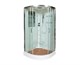 DETO Душевая кабина A01 с гидромассажем, размер 100x100 см, профиль глянцевый хром, стекло прозрачное - фото 157757