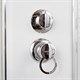 DETO Душевая кабина EM1580N без крыши, размер 80x80 см, профиль глянцевый хром, стекло с узором EM1580N - фото 160979
