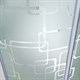 DETO Душевая кабина EM4590 с электрикой, размер 90x90 см, профиль глянцевый хром, стекло с узором EM4590EL - фото 162794