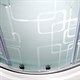 DETO Душевая кабина EM4510N LED, размер 100x100 см, профиль глянцевый хром, стекло с узором - фото 163390