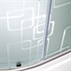 DETO Душевая кабина EM4510N LED, размер 100x100 см, профиль глянцевый хром, стекло с узором - фото 163391