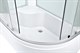 DETO Душевая кабина EM4512L с электрикой, размер 120x80 см, профиль глянцевый хром, стекло с узором EM4512LEL - фото 164429