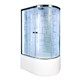 DETO Душевая кабина EM4512L LED с гидромассажем, размер 120x80 см, профиль глянцевый хром, стекло с узором EM4512LLED+GM - фото 164445