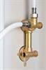 DETO Душевая кабина EM4512LN без крыши, размер 120x80 см, профиль глянцевый хром, стекло с узором EM4512LN - фото 164454