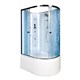 DETO Душевая кабина EM4512LN LED с гидромассажем, размер 120x80 см, профиль глянцевый хром, стекло с узором EM4512LNLED+GM - фото 164462