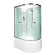 DETO Душевая кабина EM4512LN LED с гидромассажем, размер 120x80 см, профиль глянцевый хром, стекло с узором EM4512LNLED+GM - фото 164466