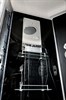 DETO Душевая кабина BM4510 LED BLACK, размер 100x100 см, профиль глянцевый хром, стекло тонированное - фото 165970