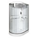 DETO Душевая кабина L602R с электрикой, размер 120x80 см, профиль матовый хром, стекло прозрачное - фото 167498
