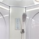 DETO Душевая кабина L510 LED с гидромассажем, размер 100x100 см, профиль матовый хром, стекло прозрачное - фото 168424