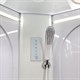 DETO Душевая кабина L680 LED с гидромассажем, размер 80x80 см, профиль матовый хром, стекло прозрачное - фото 169246