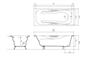 AQUATEK ГАММА ванна чугунная эмалированная 1800x800 в комплекте с 4-мя ножками   и 2-мя ручками - фото 172270