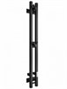 DVEEN Полотенцесушитель вертикальный X plaza neo 140/10 электрический К диммер квадрат, чёрный матовый - фото 172457