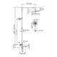 WASSERKRAFT Душевая система-стойка с термостатическим смесителем с изливом, хром - фото 175444