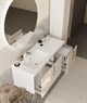 SANVIT Рольф L Тумба подвесная для ванной комнаты, 2 выдвижных ящика на одном уровне и 1 внутренний ящик  (раковина r9120L) - фото 175597
