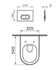 VITRA Комплект: безободковый унитаз Integra Round L-box с толстой дюропластовой крышкой микролифт, кнопка матовый хром - фото 178828